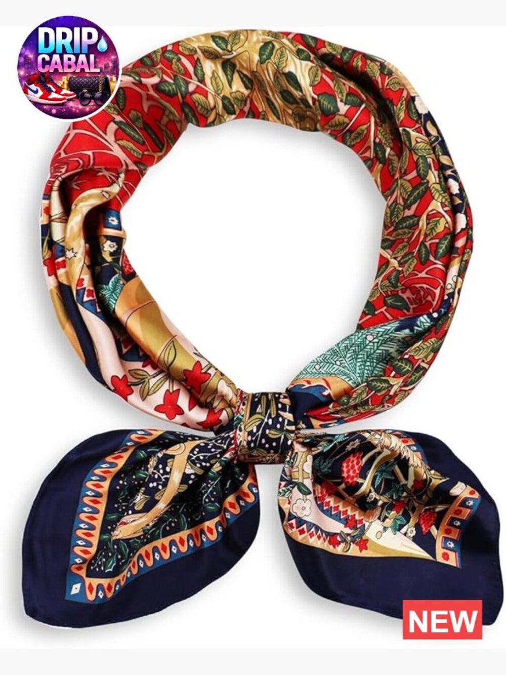 100% Pure Mulberry Silk Square Scarf, 26x26, Lightweight Headscarf for Travel